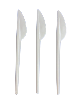 2000 Stück Einweg Plastik Messer weiß 16,5 cm Einweg Plastik Besteck Einwegmesser für Imbiss