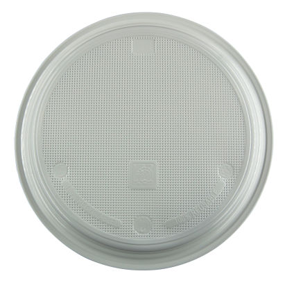 800 Stück Mehrweg Plastik- Menüteller PP Ø22cm, ungeteilt, weiß