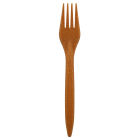 100 Stück WPC Mehrweg- Gabel 18cm, braun