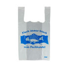 1000 Stück MP-PE Hemdchentragetasche, Plastiktüte, Shopper, Fisch Fachhandel, 280x140x480mm, geblockt