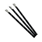 125 Stück Papier Trinkhalme, Löffelhalm 200mm, Ø6mm, schwarz/weiß, biologisch abbaubar