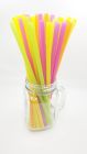 150 Stück Mehrweg Plastik- Trinkhalme Strohhalme 250mm Ø8mm, neon bunt