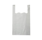 50 Stück LDPE Hemdchentragetasche, Shopper, HD, 28+14x48cm, 50my, geblockt, weiß