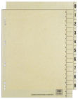 1 Stück Oxford Trennblätter, 2-seitig bedruckt, chamois, 240x300mm, Ziffern 0-9