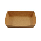 640 Stück Bio Pappschale, Imbiss- Snackschale, A50, 160x110x40mm, ungeteilt, braun