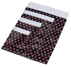 1000 Stück Papier Flachbeutel 89400F, Kraftpapier, Bonbon schwarz-pink, 60g/m², 175x215mm
