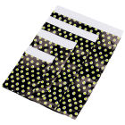 1000 Stück Papier Flachbeutel 89405F, Kraftpapier, Bonbon schwarz-grün, 60g/m², 95x140mm
