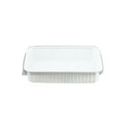 300 Stück Unischale PP, 500ml, 180x132mm, Mehrweg, weiß mit Deckel