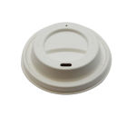 1000 Stück Bio Bagasse Kaffeedeckel Ø90mm, biologisch abbaubar, weiß