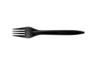 2000 Stück Premium Mehrweg-Besteck Plastikgabel 18cm, schwarz