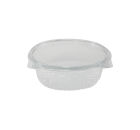 TOP 400 Stück rPET Klappboxen oval, 500ml, 131x102x49mm, transparent