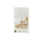 All natural 1000 Stück Bäckerfaltenbeutel 426, 20+7x32cm, weiß, mit Druck, 35g/qm²