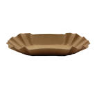 TOP 1000 Stück Bio Pappschale, Pommesschale 1, 110x195x32mm, mit Fettbarriere, braun