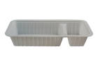 500 Stück Imbiss- Snackschale, Plastikschale PP, A20 XL, 650ml, 2-geteilt, 210x123x30mm, weiß