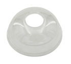50 Stück APET Dom Deckel, Ø95mm, mit Loch, transparent, für Smoothie Becher 260ml - 500ml