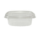 300 Stück rPET Klappboxen oval, 1000ml, 163x133x60mm, transparent