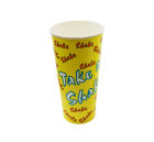 PW 50 Stück Milchshake Becher, 500ml, gelb, mit Druck