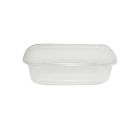 100 Stück Feinkostbecher, Verpackungsbecher, klar, eckig, 125ml
