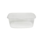 100 Stück Feinkostbecher, Verpackungsbecher, klar, eckig, 150ml