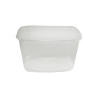 1000 Stück Feinkostbecher, Verpackungsbecher, klar, eckig, 500ml