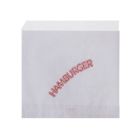 TOP 2000 Stück Hamburger- Snackbeutel, Kraftpapier, 16x16cm, weiß mit Druck