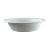1000 Stück Bio Bagasse Schale 200ml, 8oz, 11,4cm Ø rund, mit Rand, weiß