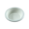 50 Stück Bio Bagasse Schale 300ml, rund, mit Rand, weiß