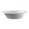 500 Stück Bio Bagasse Schale 450ml, 16oz, Ø 17,5cm, rund, mit Rand, weiß