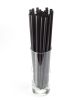 250 Stück Mehrweg Plastik- Trinkhalme, Strohhalme 240mm, Ø8mm, schwarz