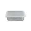 300 Stück Unischale PP, 750ml, 180x133mm, Mehrweg, klar transparent mit Deckel