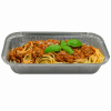 Contital 1200 Stück Aluschale 651ml, rechteckig, 220x128x34mm, Menüschale R65L mit Deckel