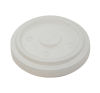 PW 100 Stück Deckel flach, mit Kreuzschlitz, für Milchshake Becher 400ml / 500ml, transparent