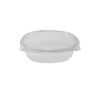 TOP 500 Stück rPET Klappboxen oval, 375ml, 148x132x45mm, transparent