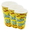 100 Stück Milchshake Becher, 300ml, gelb, mit Druck
