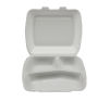 100 Stück Warmhalte- Menüboxen XPS IP4 3-geteilt, 245x210x72mm, laminiert, weiß