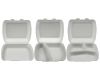 100 Stück Warmhalte- Menüboxen XPS IP4 2-geteilt, 245x210x72mm, laminiert, weiß