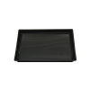 100 Stück Sushi-Tray, Sushi Schale, schwarz mit Deckel, Größe XXL, 255x184x45mm (414)