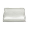 100 Stück Sushi-Tray, Sushi Schale, schwarz mit Deckel, Größe XXL, 255x184x45mm (414)