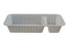 250 Stück Imbiss- Snackschale, Plastikschale PP, A20 XL, 650ml, 2-geteilt, 210x123x30mm, weiß