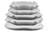 250 Stück Pappschalen, Pommesschale KU41, 130x180x30mm, eckig, weiß
