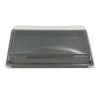 200 Stück Sushi- Tray, Sushi Schale, schwarz mit Deckel, Größe XL, 170x90x45mm (413)
