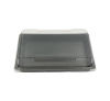 400 Stück Sushi- Tray, Sushi Schale, schwarz mit Deckel, Größe L, 170x90x45mm (412)