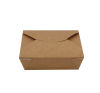 All natural 50 Stück Bio Lunch Box 750ml, 140x100x50mm, braun, green Nature