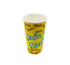 50 Stück Milchshake Becher, 400ml, gelb, mit Druck
