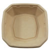 400 Stück DUNI Salatschale OCTA 1000ml, Ø224mm, braun, aus Bagasse, mit Deckel