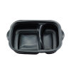 IP 50 Stück Mehrweg- Menüschale PP, 2-geteilt, 253x185x57mm, 1000ml, schwarz IP 50 Stück Mehrweg- Menüschale PP, 2-geteilt, 253x185x57mm, 1000ml, schwarz