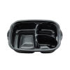 IP 50 Stück Mehrweg- Menüschale PP, 3-geteilt, 253x185x57mm, 1000ml, schwarz IP 50 Stück Mehrweg- Menüschale PP, 3-geteilt, 253x185x57mm, 1000ml, schwarz