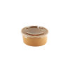 KIV 600 Stück rPET Flachdeckel für Bio Kraft- Bowl, Salatschale 320-600ml (CVPotcart601c), Ø120mm, transparent