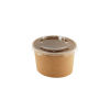 KIV 600 Stück rPET Flachdeckel für Bio Kraft- Bowl, Salatschale 320-600ml (CVPotcart601c), Ø120mm, transparent