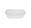 Pro-Pac 100 Stück Feinkostbecher, Verpackungsbecher, klar, eckig, 125ml